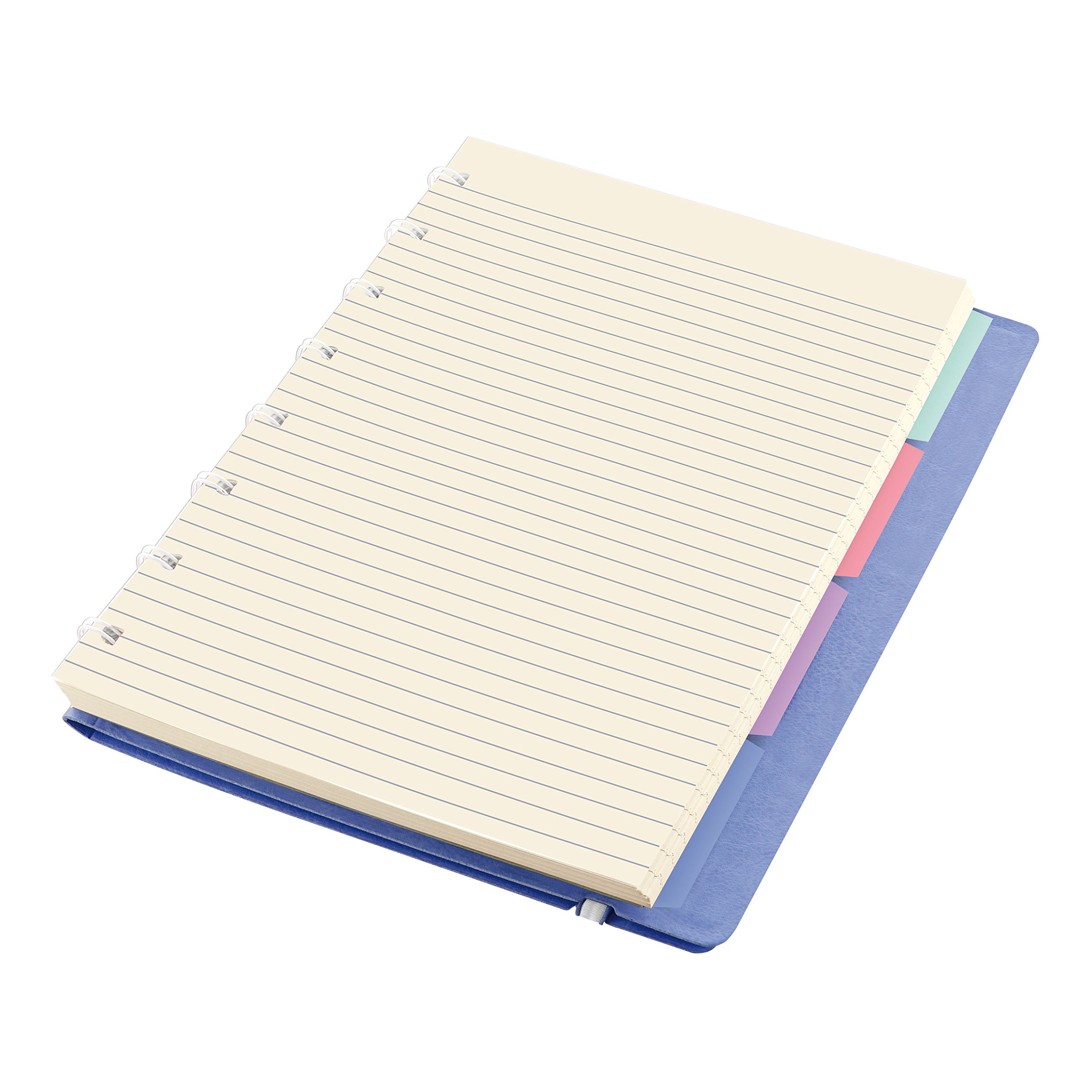 Filofax Refillable Pastel Notebook, A5 (8.25" x 5") Vista Blue - 112 Cream moveable pages - Index, pocket and page marker (B115051U) - Image 3