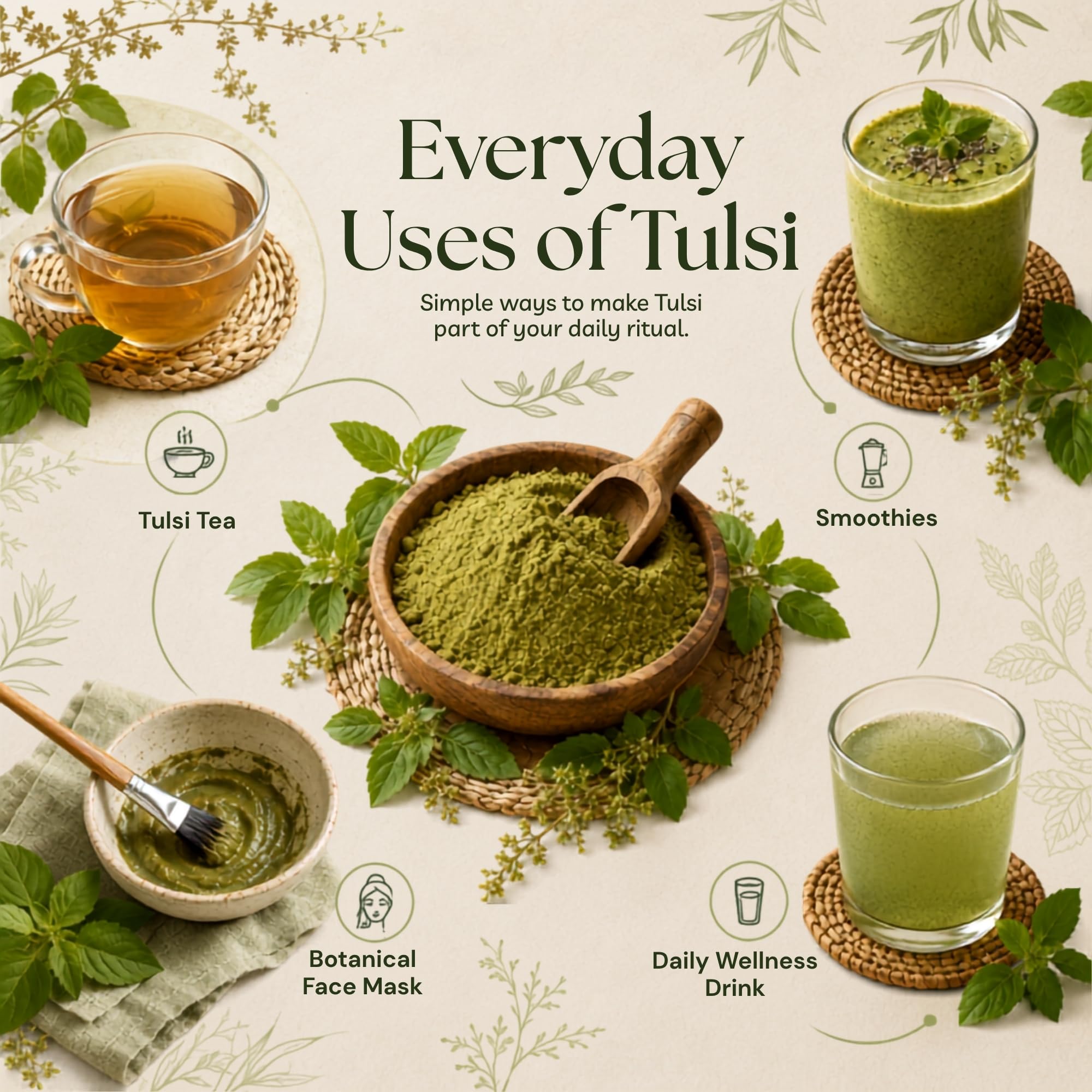 Vitamatic Certified USDA Organic Tulsi (Holy Basil) Powder – 1 Pound (16 Ounces) – Adaptogenic Herb for Stress, Immunity & Overall Wellness — Amazon image 7