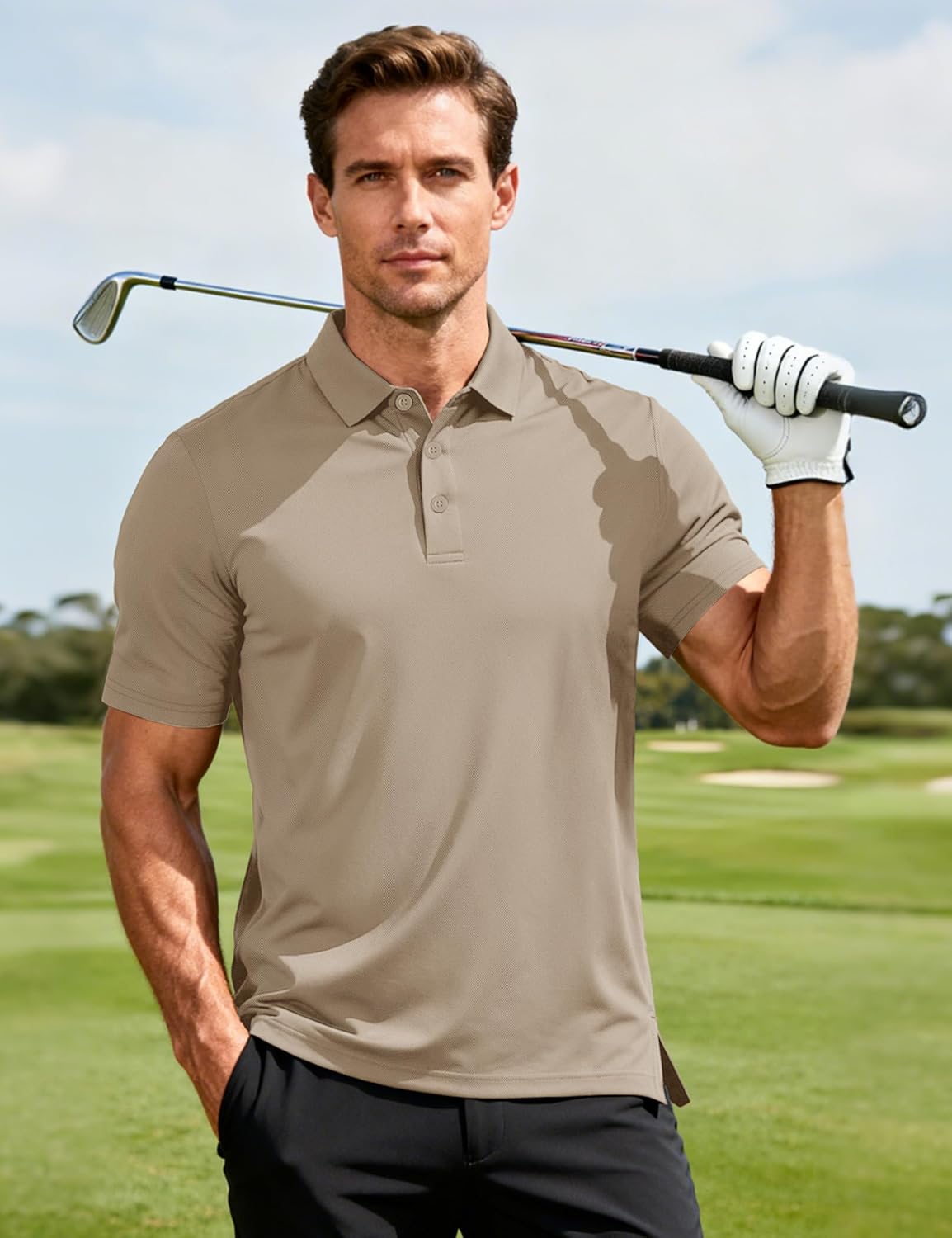 MAGCOMSEN Mens Polo Shirts Short Sleeve Moisture Wicking Performance Collared Shirt Athletic Casual Golf Polos - Image 2