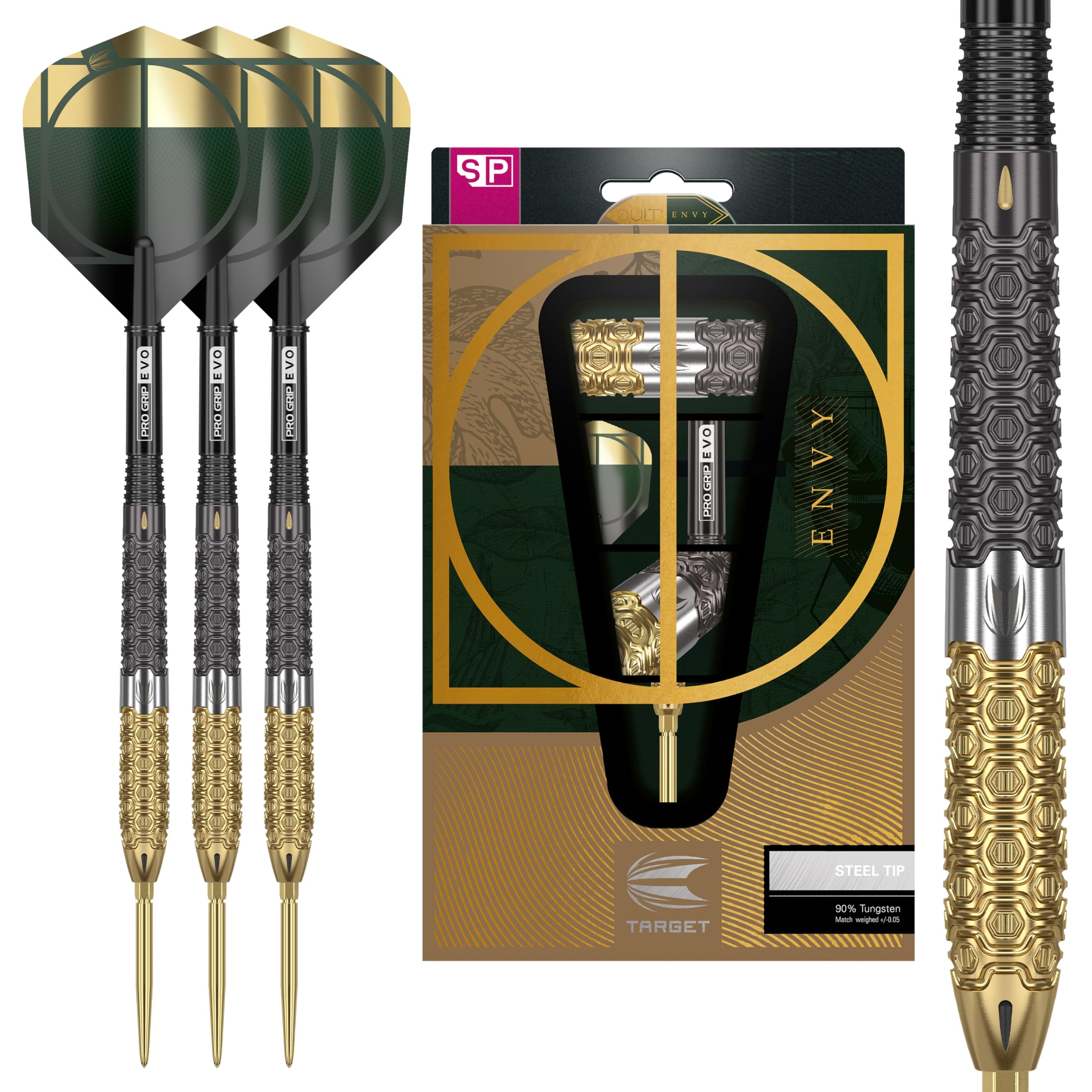 Cult Envy 90% Tungsten Swiss Point Steel Tip Darts Set