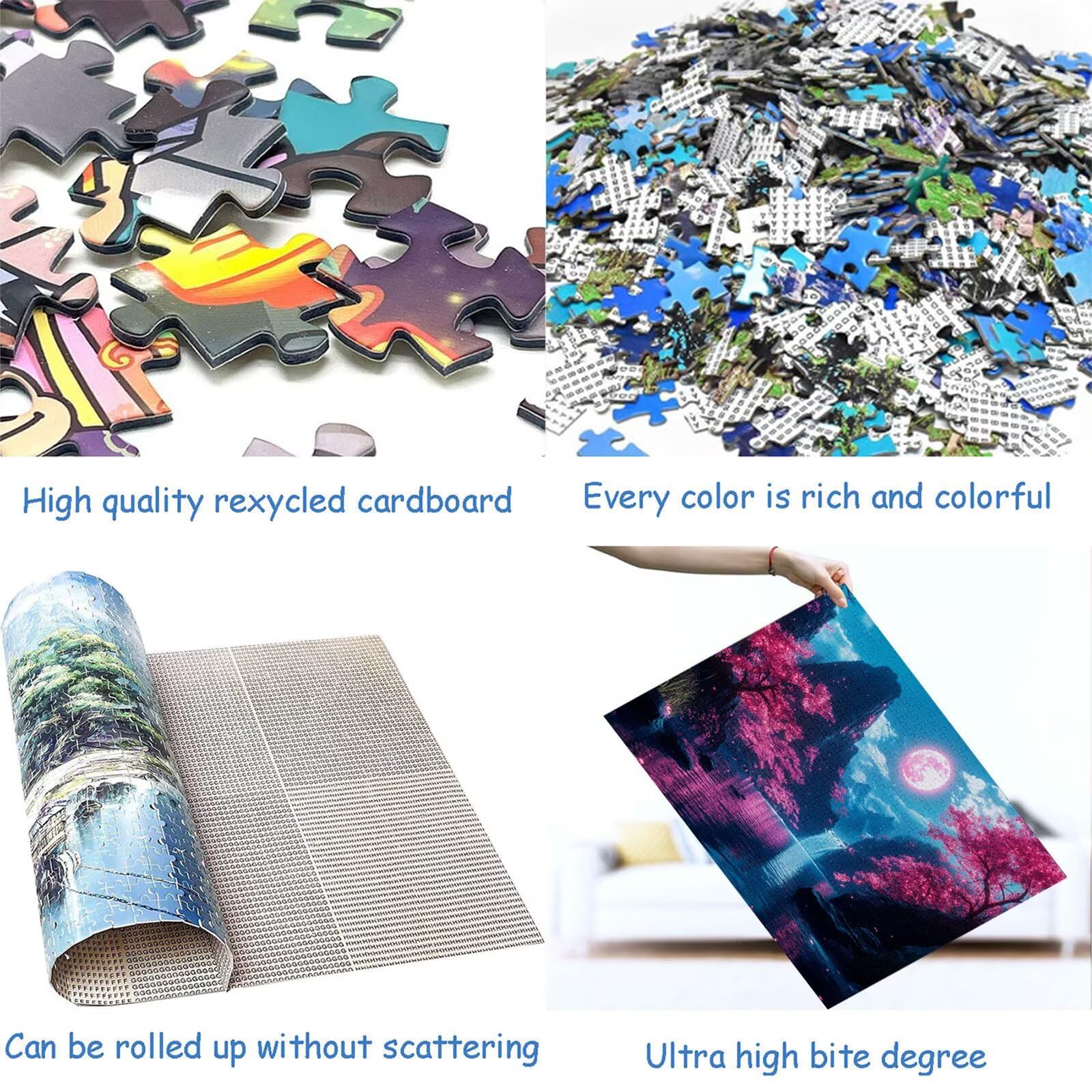 Puzzle 3000 elementów księżyc puzzle dla dorosłych góry 122 x 81 cm unikalne rzemiosło klasyczne 3D drewniana układanka do rodzinnych gier biznesowych, układanka zrób to sam do dekoracji ścian domu