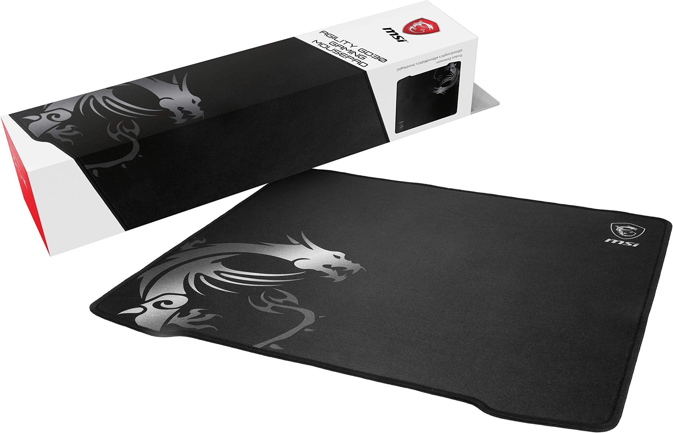 msi Ultra-Smooth Low-Friction Textile Surface Natural Rubber Base Extra Soft Comfortable Touch Anti-Slip Gaming Mouse Pad (Agility GD30)