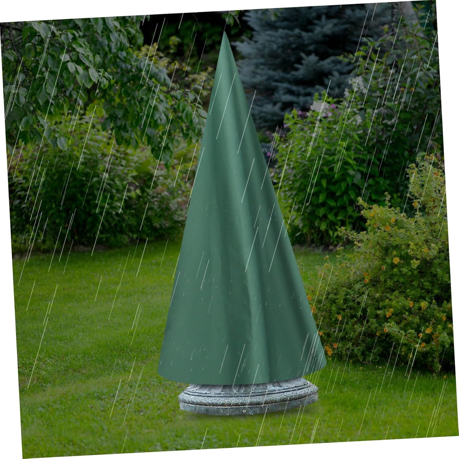 Fountain Cover Outdoor Protector Heavy Duty Oxford Full Coverage for Garden Statues Weather Resistant Easy to Use for Winter Freeze Protection