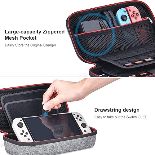 Miniatura 4 de Paquete de accesorios Switch OLED - innoAura - Paquete de interruptores 18 en 1 con funda para interruptor, funda de juego para interruptor,