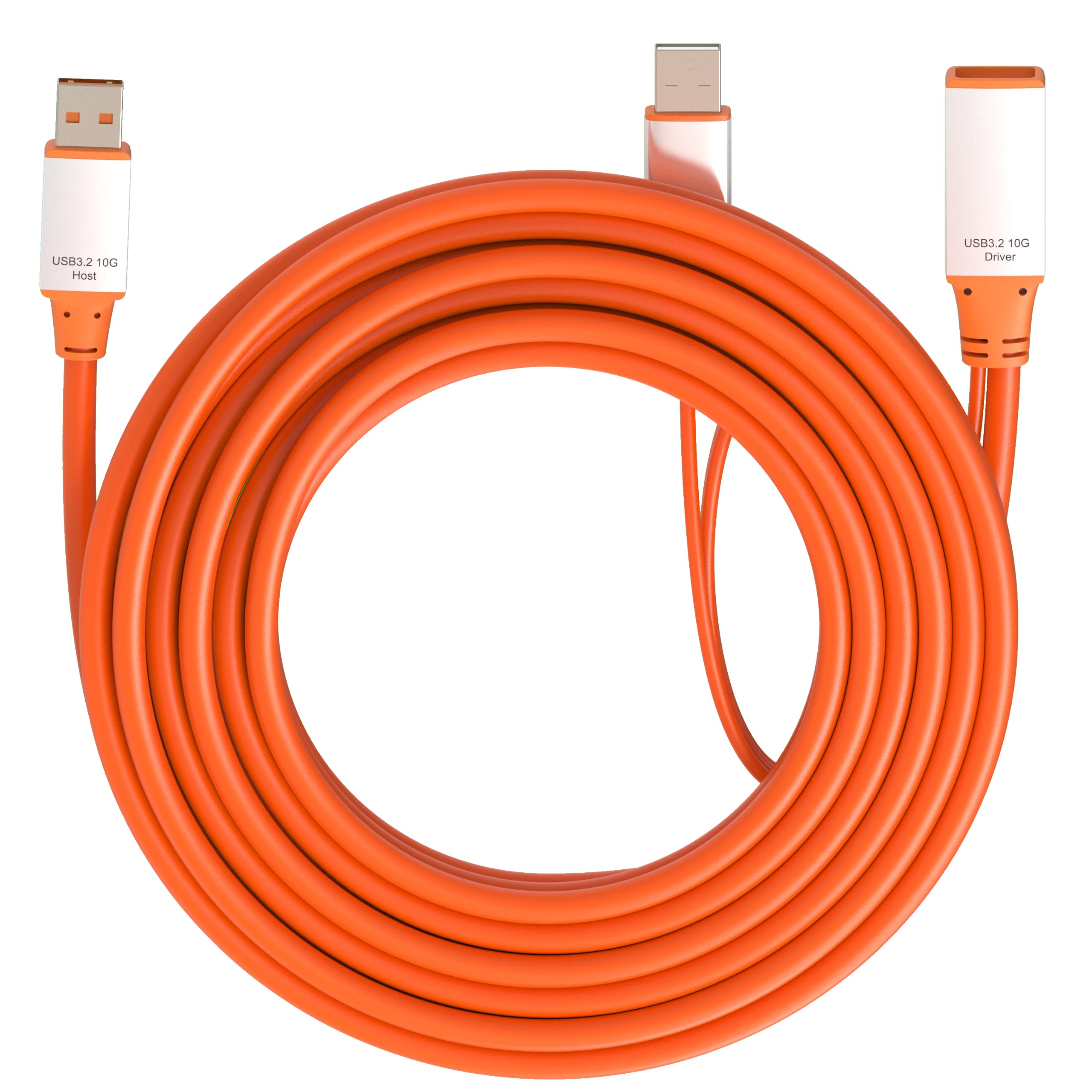 OkyLink Cavo di prolunga attivo USB 3.2 Gen 2 da maschio a femmina, 10 Gbps, trasferimento dati a lunga distanza, 5 m, arancione