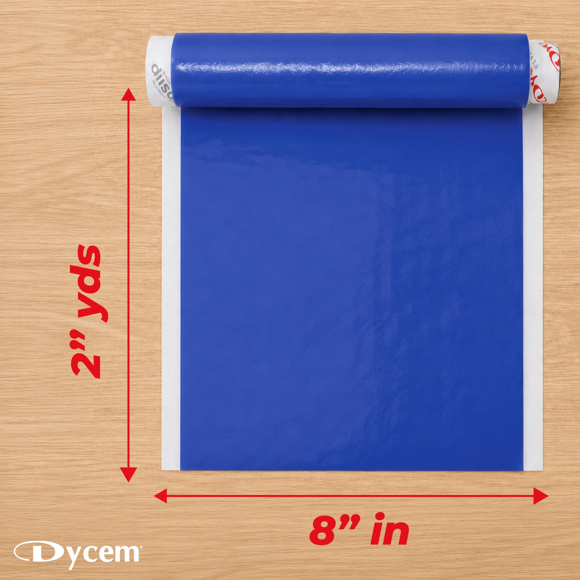 Dycem Bulk Roll Matting, 8" x 2 yd. Roll, Blue, Non-Slip Material Helps Improve Stabilization & Gripping, Holds Plates & Bowls in Place, Grip Jars When Opening, Cabinet Liner, Exercise Mat, & More — Amazon image 2