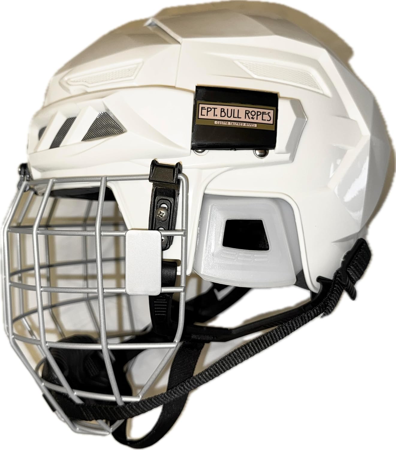 Rodeo Equestrian Bull Riding Protective Helmet White - EPT 107 Series