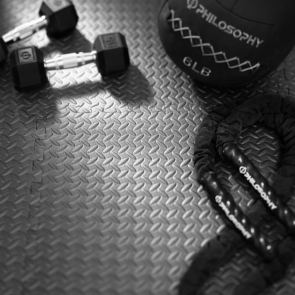 supreme 2つおりジムマット SUPERJARE Gym Flooring for Home Gym, 12 Pcs Interlocking