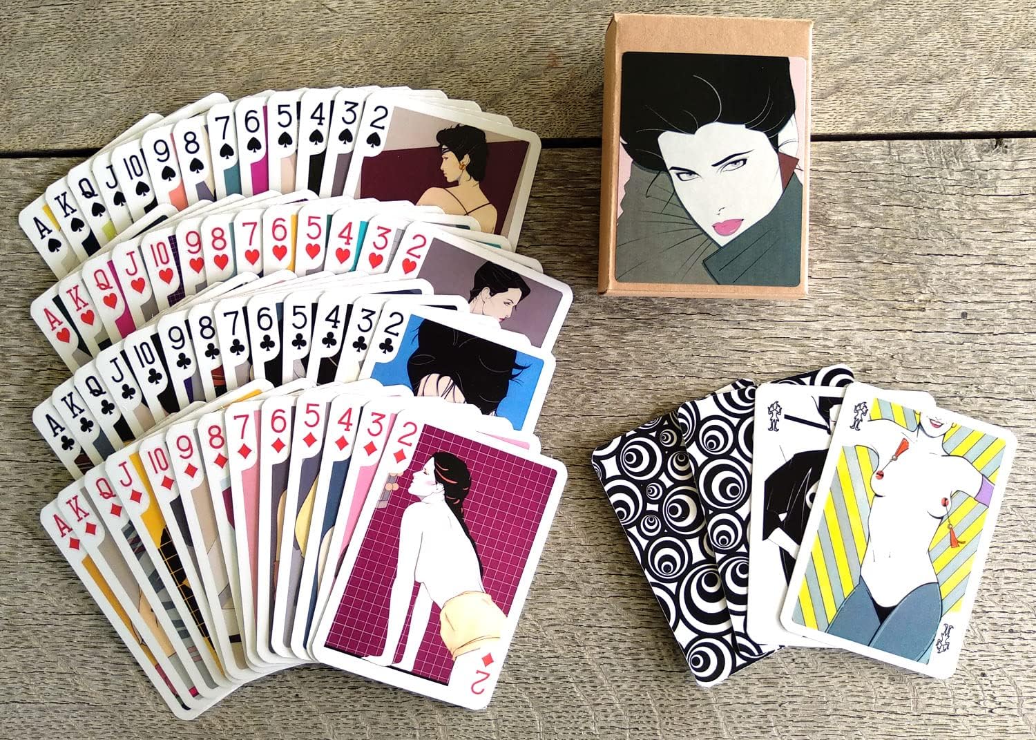 Fashion Girl Playing Cards (Poker Deck 54 Cards All Different) Vintage Fashion Show Girls Art