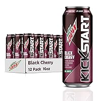 Vista 8 de Mountain Dew Kickstart, ponche de frutas, 92 mg de cafeína, vitaminas B y C, 80 calorías, 5% de jugo, 16 onzas líquidas (12 unidades)