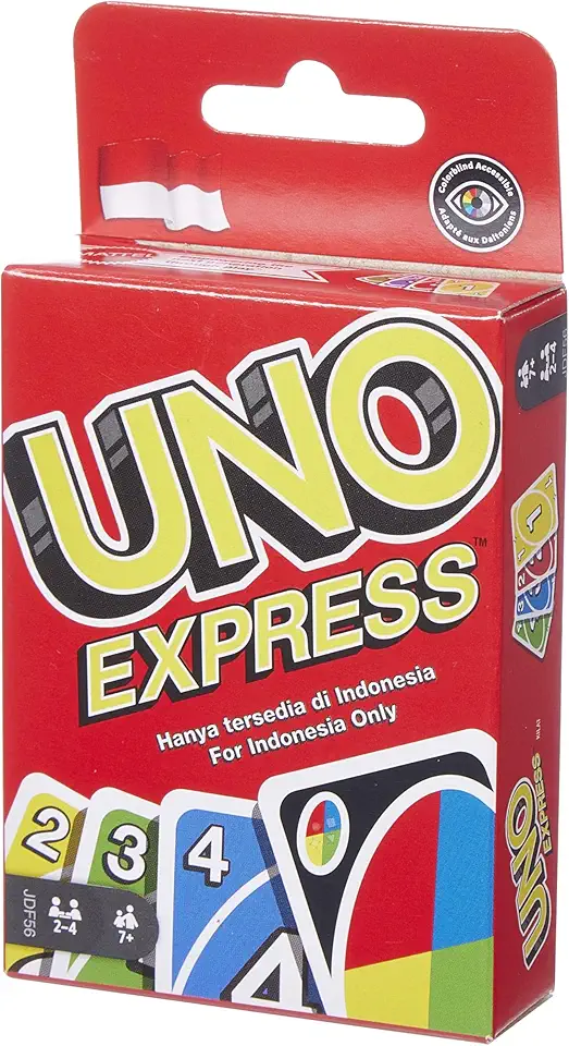 UNO, Jogo de Cartas Express com 56 cartas, Para Crianças, Adultos & Noite de Jogos, Mattel