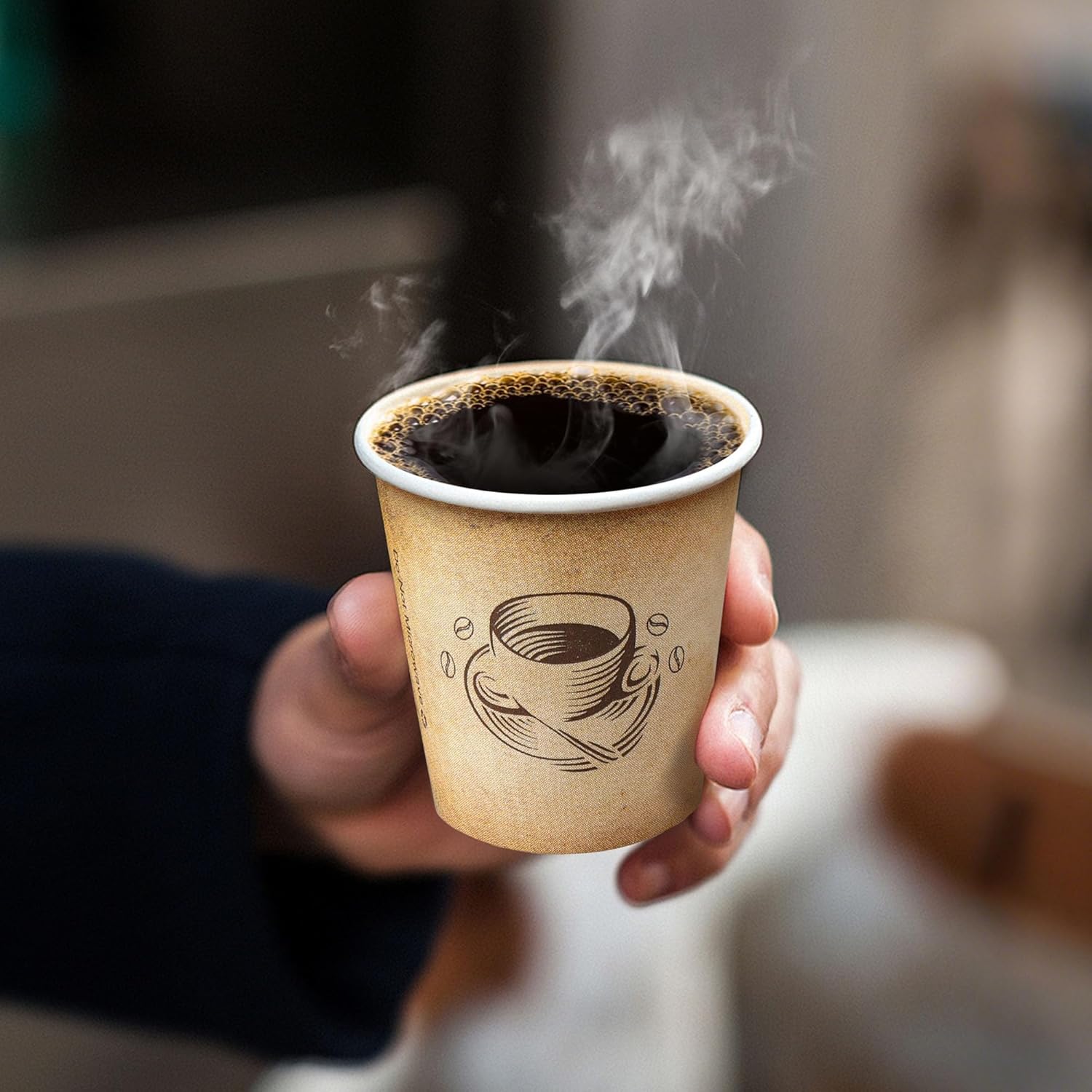 Clawsoff 600 Pack 4 oz Small Coffee Cups, Disposable Paper Espresso Cups for Hot/Cold Drinks, Office, Home, Shop, Event