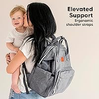 Vista 7 de KeaBabies - Mochila pañalera grande impermeable para viajes