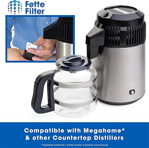 Miniatura 3 de Fette Filter - Filtros de agua para destiladores de encimera compatibles con Megahome y otros modelos de destiladores de agua de encimera - Paquete