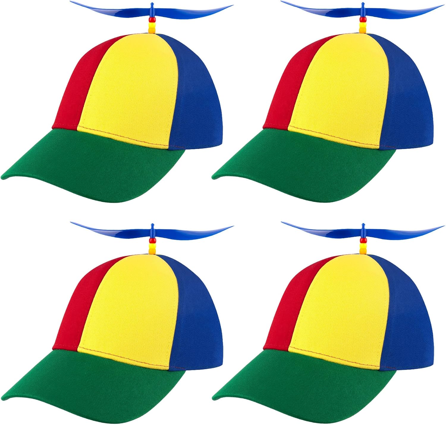 AUEAR, Detachable Adult Propeller Hat Baseball Cap Rainbow Top Hat Brightly Rainbow