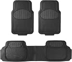FH Group Heavy-Duty Rubber Car Floor Mats - Universal Fit, Trimmable, Climaproof - for Sedans, SUVs, Trucks - Blue