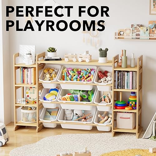 Miniatura 3 de SpaceAid Organizador Grande de Almacenamiento de Juguetes 9 Estantes 9 Contenedores, Organizadores de Juguetes Estantería de Almacenamiento, Estante