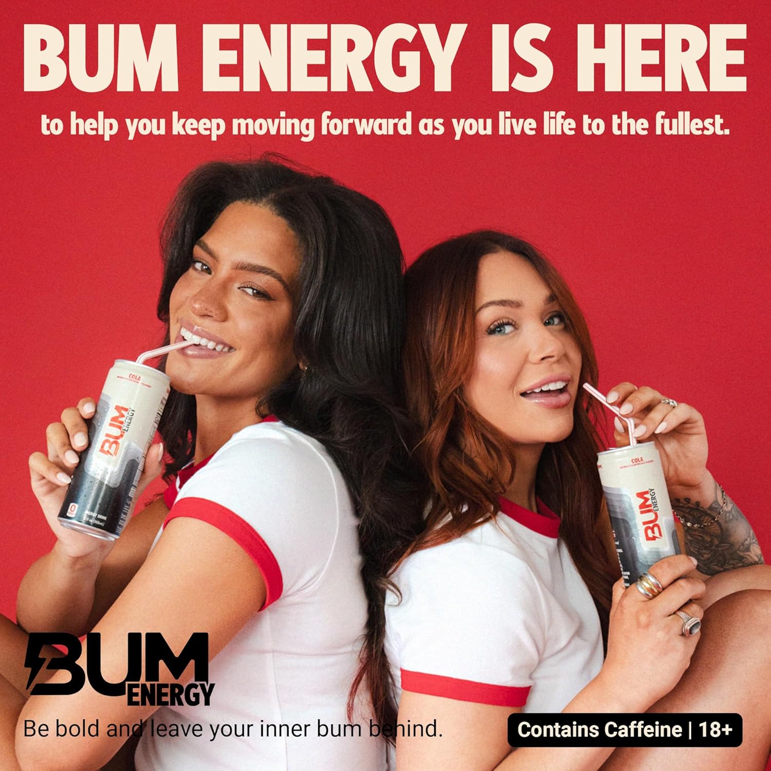 BUM Sugar-Free Energy Drink, Cola - Lightly Carbonated & No Artificial Colors, Natural Caffeine & Citicoline for Energy & Focus, Brain Boost & Workout Sports Beverage - 12 oz, Pack of 12