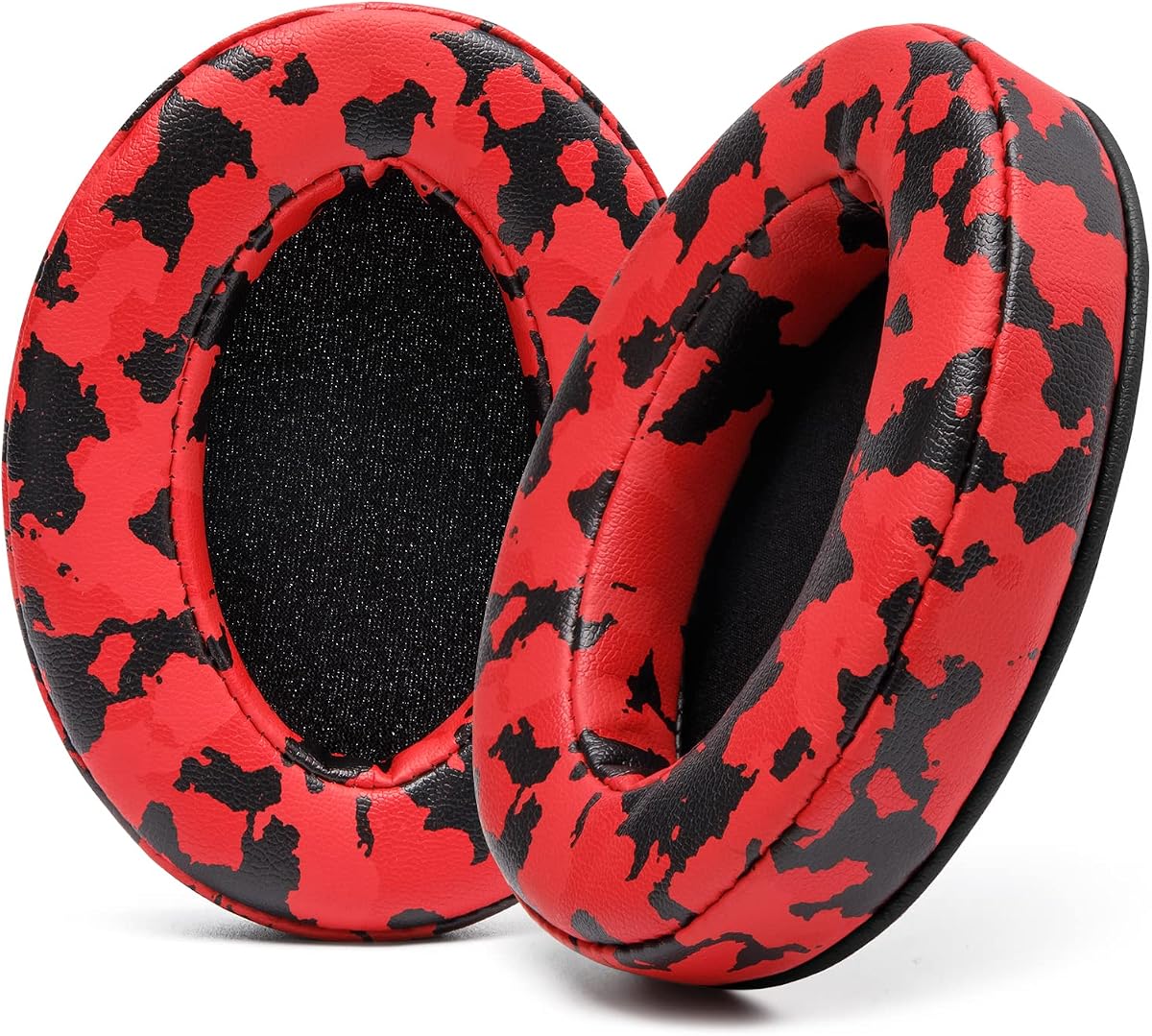 WC Wicked Cushions PadZ - Thick & Soft Ear Pads for ATH M50X / M40X / SteelSeries Arctis/HyperX Cloud & Alpha/Logitech G Pro X/Compatible with Over 50 Headphones | Red Camo