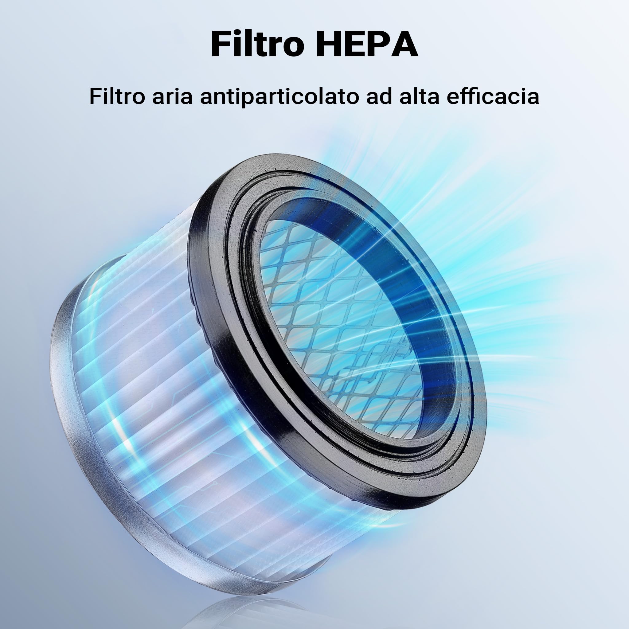 Wiltec Aspiraceneri portatile 600 W con filtro HEPA, Bidone da 4l, Mini aspiratore cenere camino