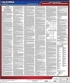 California #5 Public Housekeeping Industry IWC Wage Order Labor Law Poster, English - Compliant Laminated Poster, J. J. Keller & Associates, Inc.