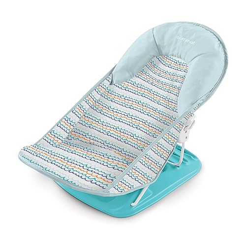 Summer Deluxe Baby Bather Ride The Waves Soporte de baño para uso en el fregadero o la bañera Incluye 3 posiciones reclinables