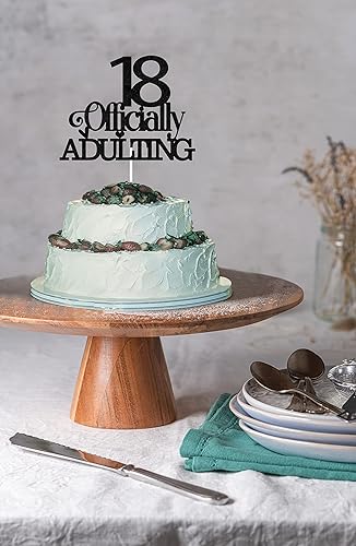 Miniatura 7 de Decoración oficial para tartas de 18 años, decoración de pastel de feliz cumpleaños 18, decoración de pastel de 18 años, decoraciones de fiesta de