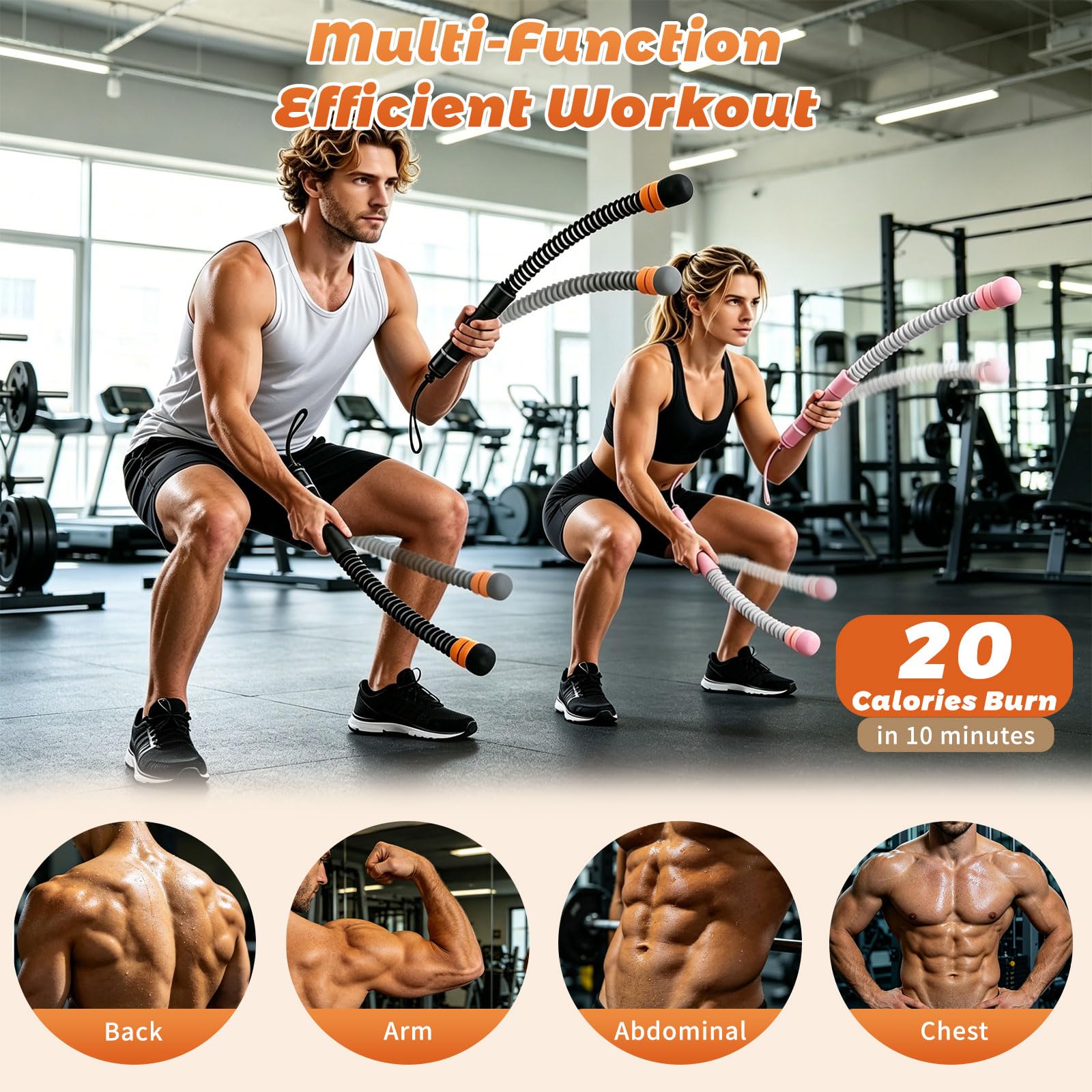 Seillose Kampfseile für Heim-Fitnessstudio mit rutschfesten Griffen