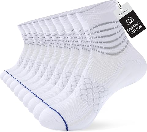 IRAMY Kompressionsstrümpfe für Damen Herren Plantarfasziitis Strümpfe 3/5 Paar Sport Laufsocken Kompressionssocken mit Knöchelstütze & Fußgewölbe Stütze
