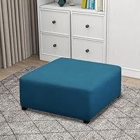 Vista 66 de PureFit Funda otomana rectangular de ajuste suave superelástica, para taburete de pies y muebles de almacenamiento plegables para sala de estar