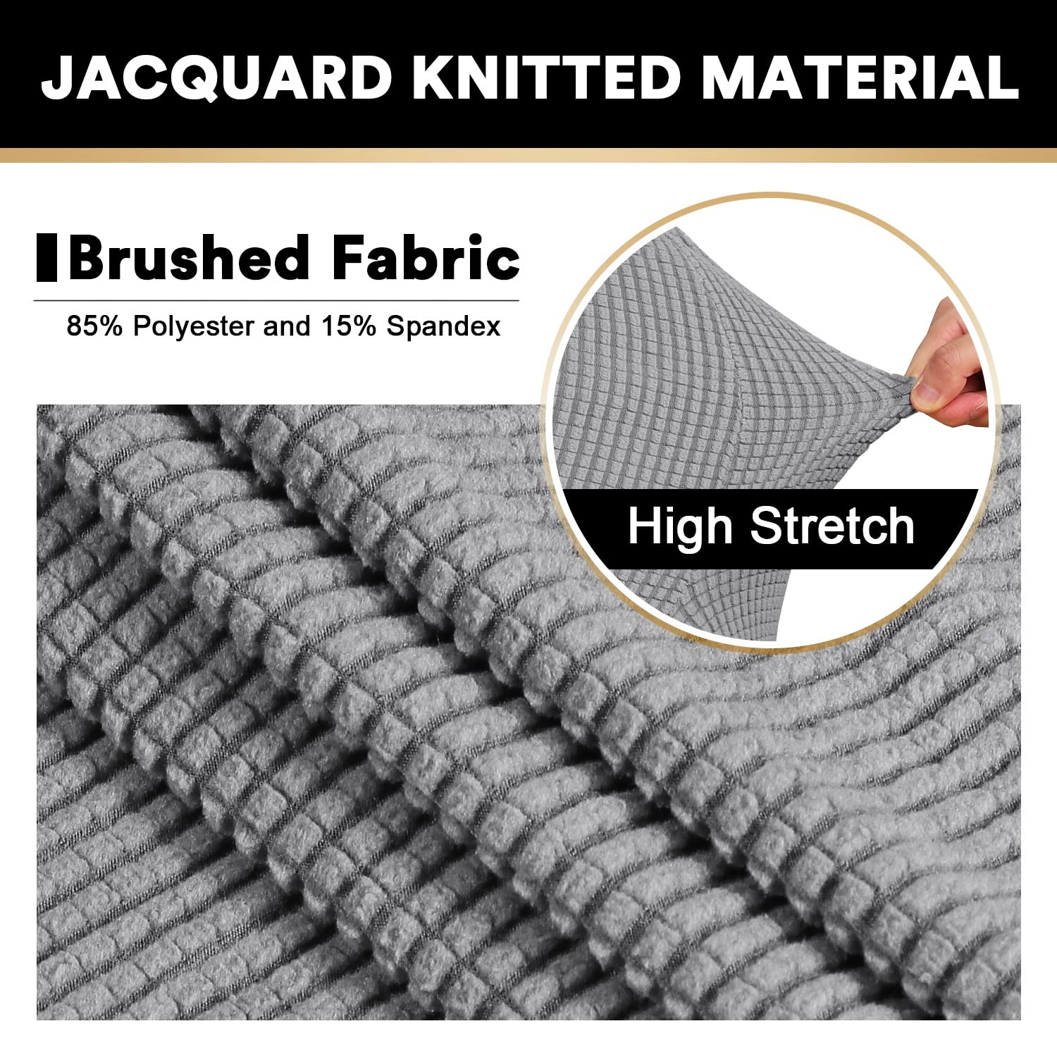 Copri Pouf Elasticizzato Quadrato - XL 90x90cm, Morbido, Lavabile, #10 - Foto 2