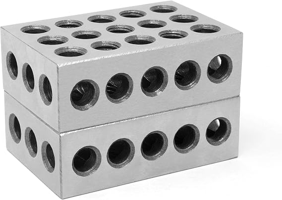 WEN 10457 25 x 50 x 75 mm Steel-Hardened Metric Precision 123 Blocks, Two Pack