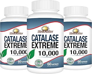 Rise-N-Shine Catalase Extreme Supplement 10,000 - Supplement with Saw Palmetto, Biotin, Fo-Ti, PABA - Hair Supplements for Strong Hair Support- 180 Capsules - Pack of 3 (90-Day Supply)