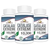 Rise-N-Shine Catalase Extreme Supplement 10,000 - Supplement with Saw Palmetto, Biotin, Fo-Ti, PABA - Hair Supplements for Strong Hair Support- 180 Capsules - Pack of 3 (90-Day Supply)