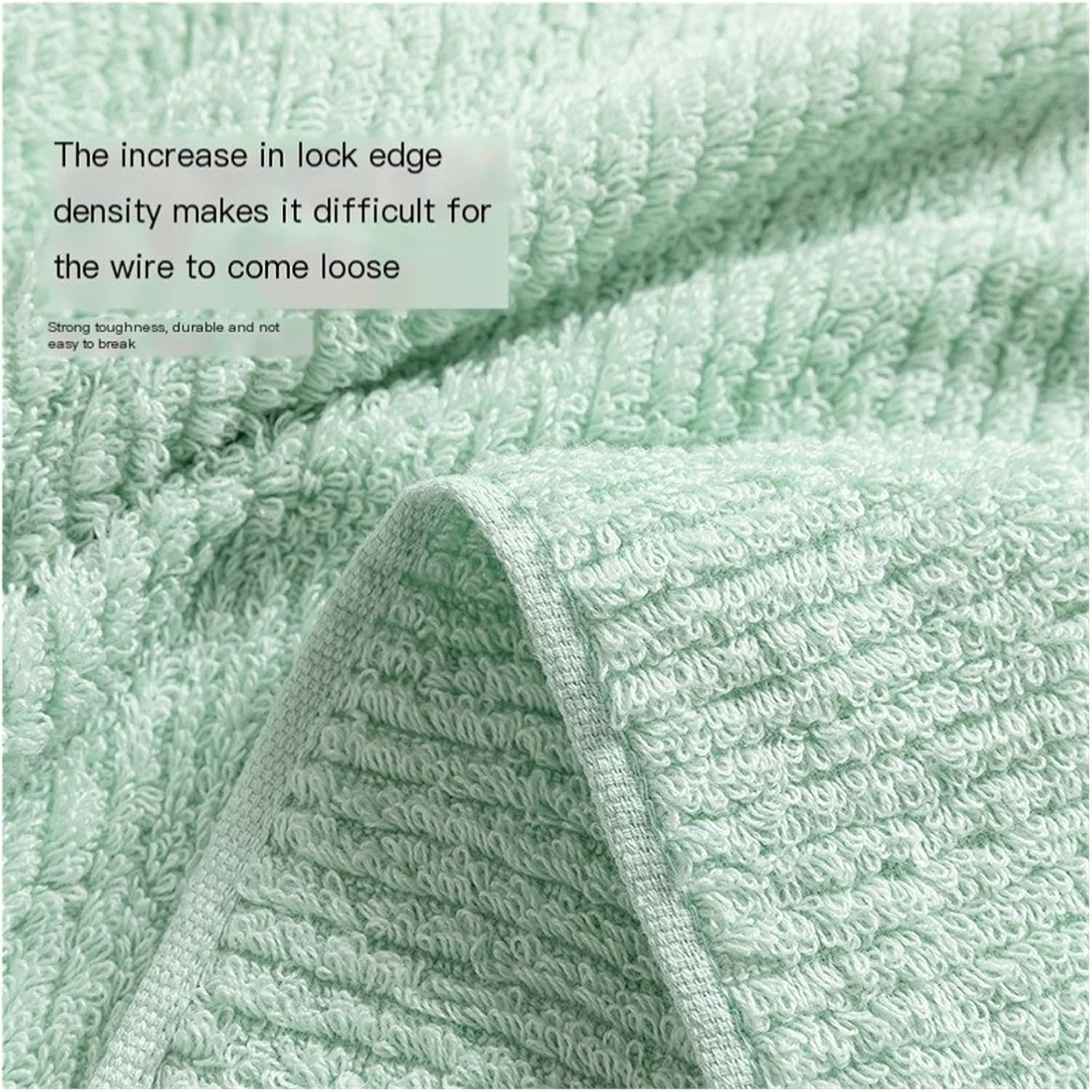 Cotton Towels 3 Pack, Soft Absorbent Quick Dry Face & Bath Towels(Dark Green)