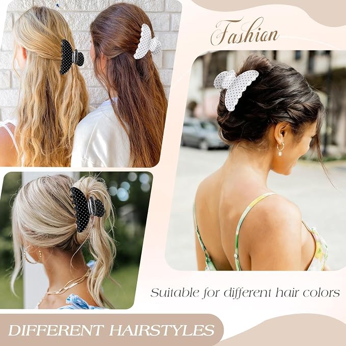 Pack de 2 Pinzas Medianas para Cabello con Diseño Lunar miniatura 4