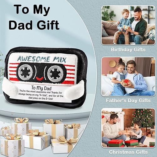 Miniatura 6 de Regalos divertidos para papá de hija e hijo  Bonita cinta de casete retro de felpa, sentimental día del padre, cumpleaños, Navidad, día de San