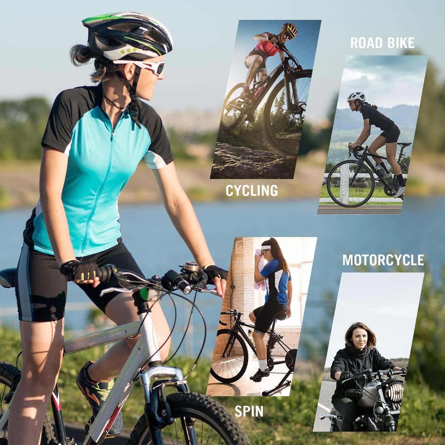 BALEAF Women's Cycling Jersey Short Sleeve Road Bike Shirt Bicycle Biking Tops 4 Rear Pockets UPF50+ Ink Painted XS : Clothing, Shoes & Jewelry
