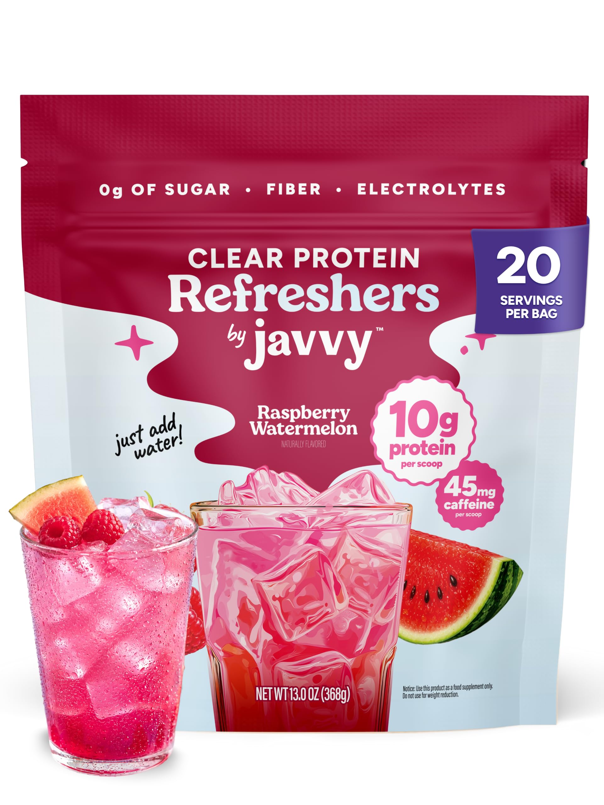 Javvy Clear Protein Powder with Clear Whey Protein, Strawberry Berry Acai — Amazon image 22