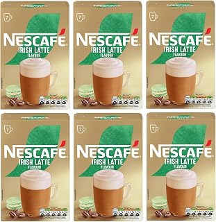 NESCAFÉ Irish Latte Instant Coffee Sachets, x7 (Pack of 6, Total 42 Sachets) – Creamy Latte with Smooth Irish Flavour