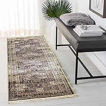 Kashmiri Classical Design Silk Carpet 2 X 6 Feet Runner with Anti Slip Backing for Floor Carpets for Living Room, Hall, Office, Kids Room Bedside Runner Carpet Area Rug (Color Green 2 X 6 Feet Runner)