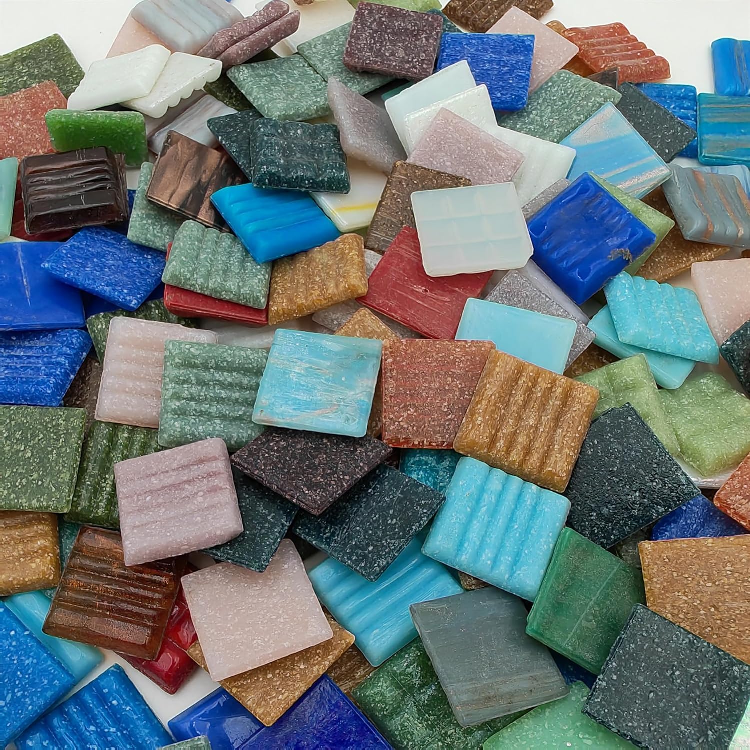500g Quartz Mosaic Tiles, 2CM Multi Color Mosaic Pieces Stones for DIY Making Craft Hobby Arts Home Wall Decoration (Mix Color) - Image 4