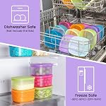 7-Pack Contenants de stockage pour la préparation des repas (900mL) avec des lides étanches étanches à la fuite - Boîtes à déjeuner en plastique réutilisable sans BPA, coffre-fort pour micro-ondes et congélateur, idéal pour les restes