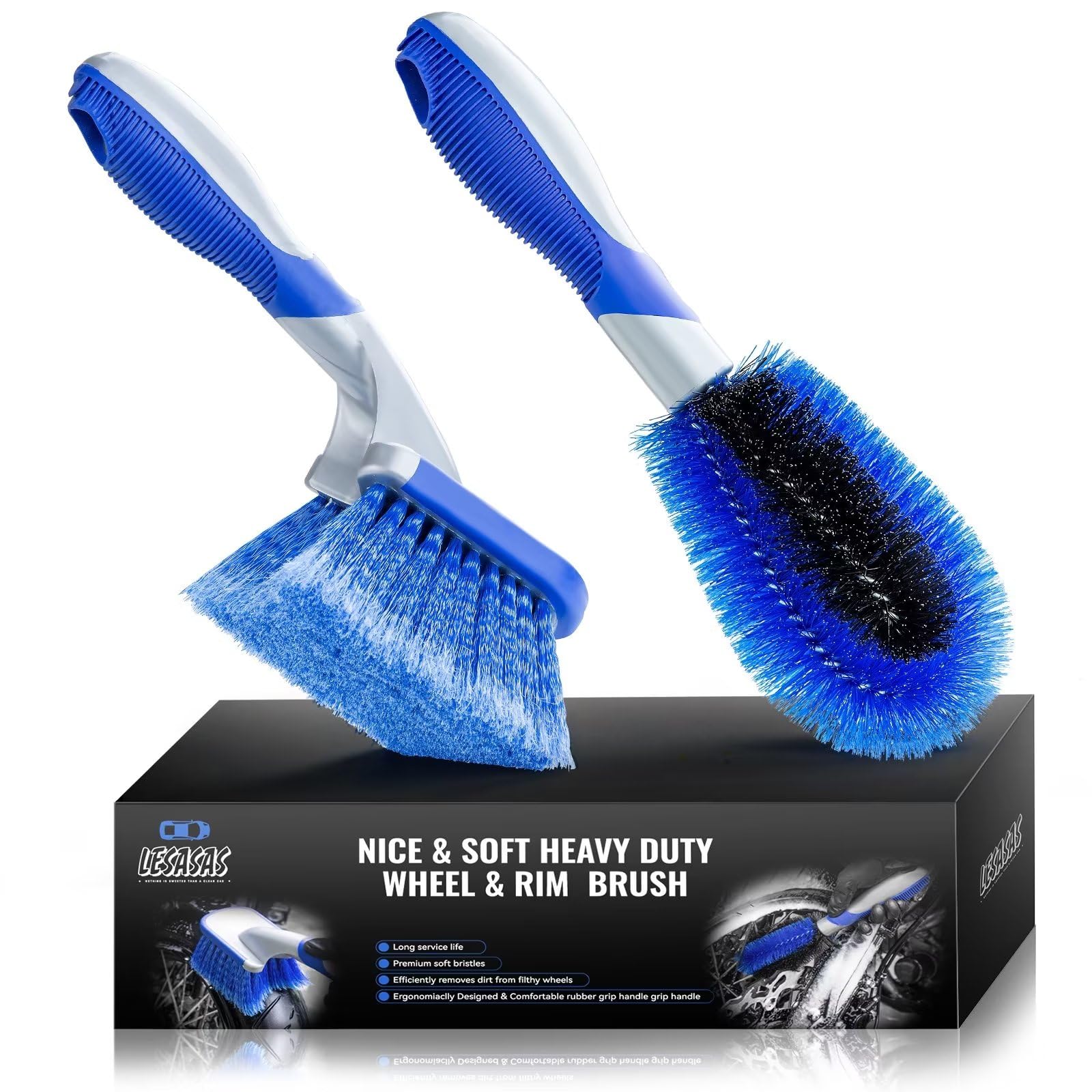 Spazzola Per Pulizia Cerchi In Lega Auto E Moto - Setole Morbide, Design Ergonomico, 36cm - Foto 7