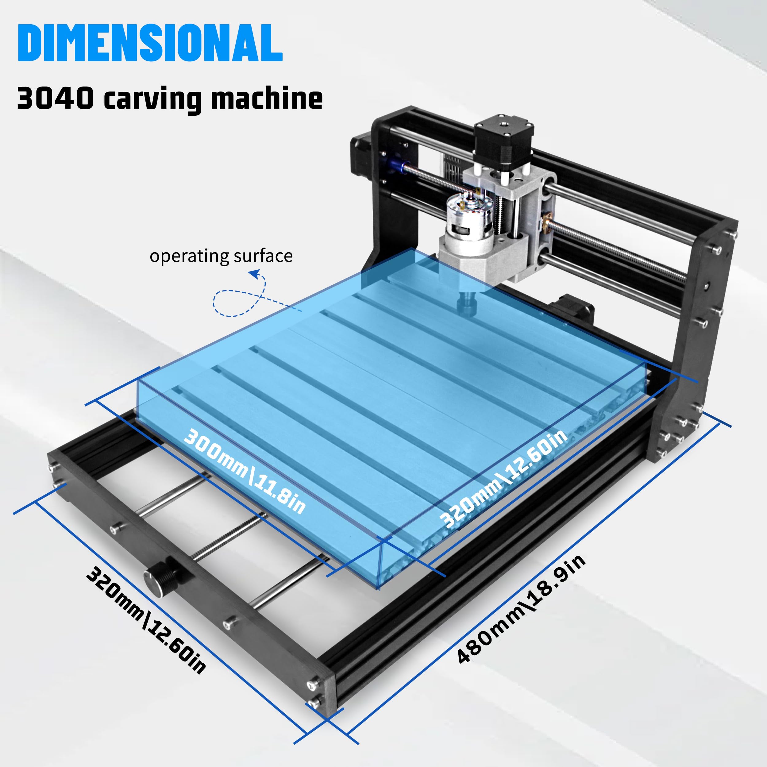 RATTMMOTOR Fresadora CNC 3018 Pro Y Axis Kit de expansión, actualización 3018 Pro a 3040 fresadora CNC, compatible con 3018 Pro y 3018 Pro Max CNC fresadora/grabadora