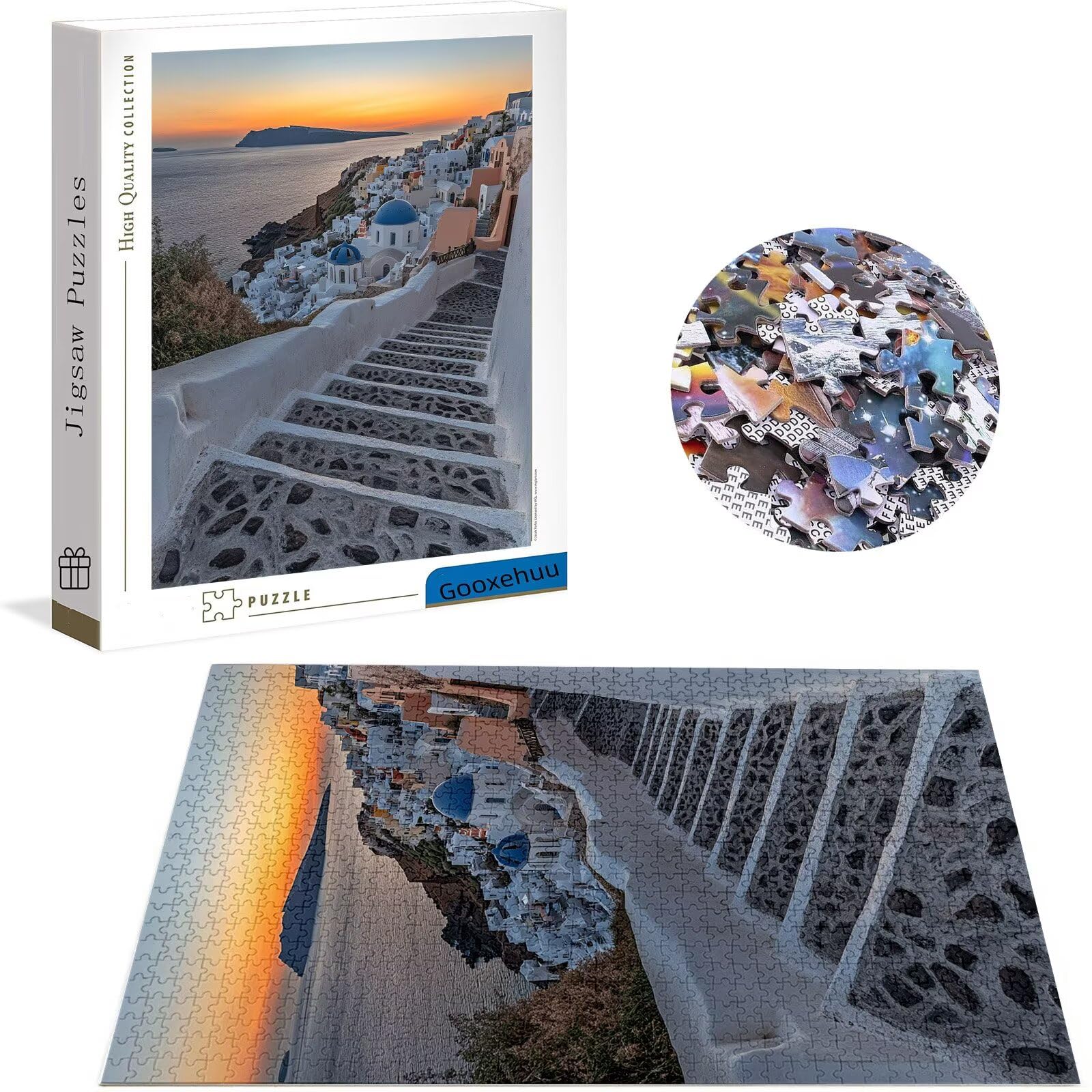 Puzzle 5000 elementów dla dorosłych puzzle dla dorosłych 5000 sztuk, wodne miasto, gry edukacyjne, drewniane puzzle, zamek puzzle, prezenty dla nastoletnich chłopców w wieku 14-16 lat, 156 x 105 cm, g