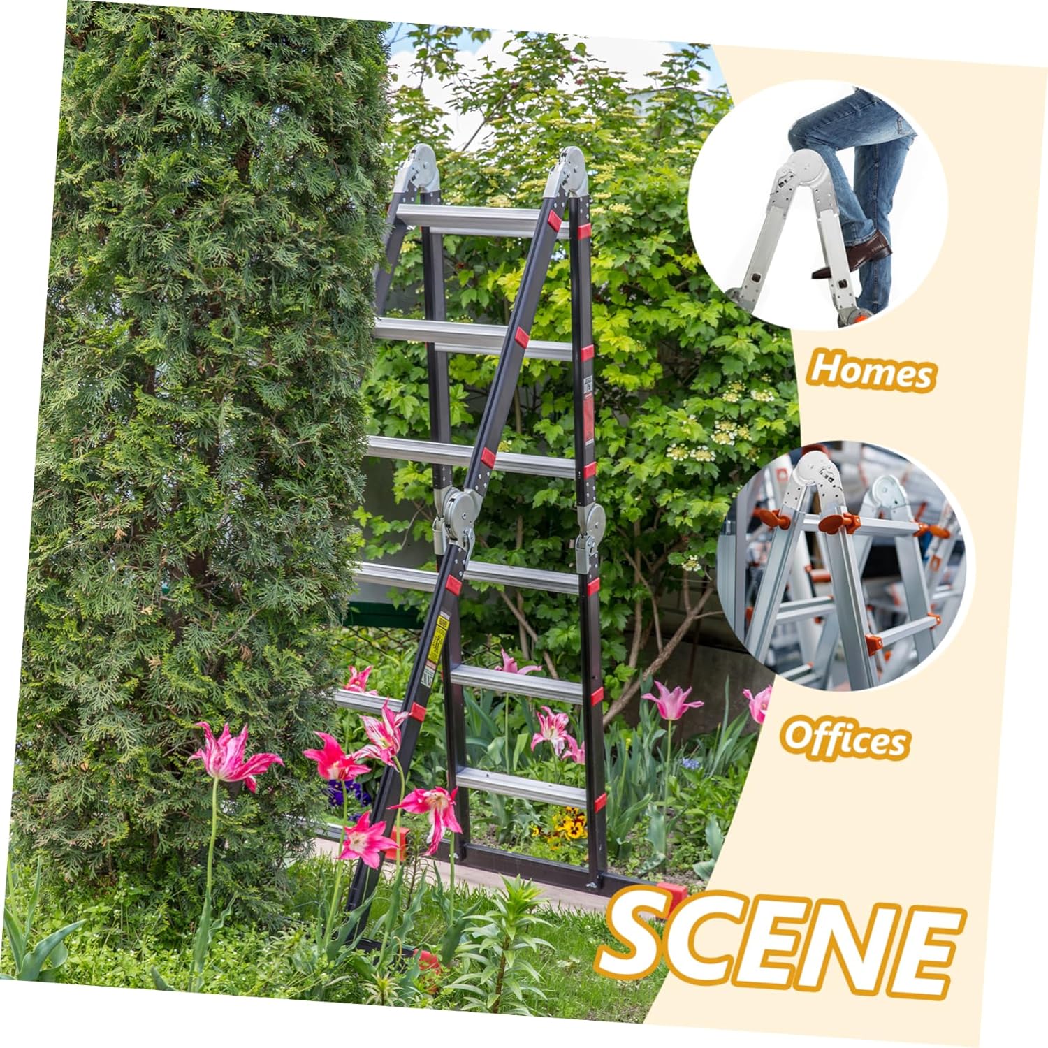 Sturdy Elbow Accessory Folding Ladder Hinge for Roof Attic and Construction Projects