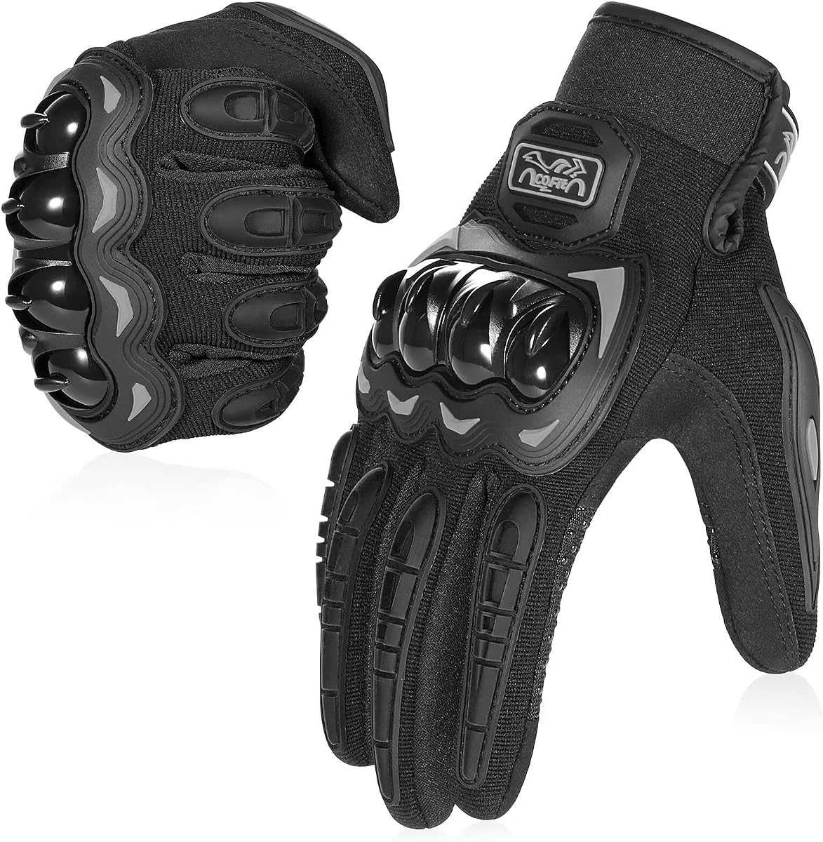 Guantes de Motocicleta Transpirables, Pantalla Táctil Guantes de Motocicleta Antideslizantes con Buen Agarre Protección de Nudillos Duros para Hombres Mujeres Motocross, BMX ATV MTB Ciclismo, Carreras de Carretera
