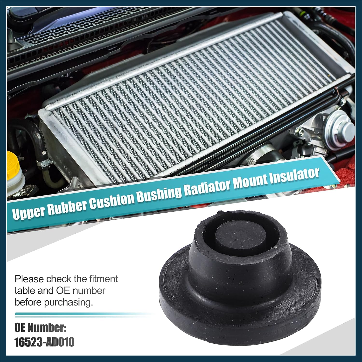 2pcs Upper Rubber Cushion Bushing Radiator Mount Insulator for Toyota Avalon 05-18 for Toyota Camry 07-17 for Toyota Venza 09-15 for Toyota Highlander 2010-2019 Automotive Parts