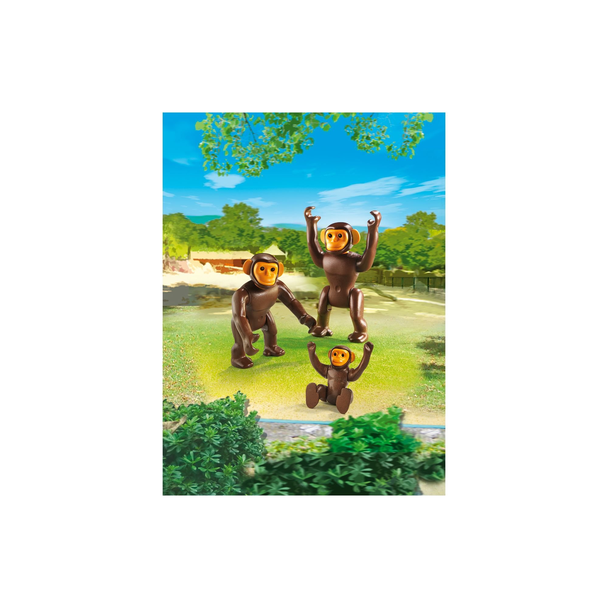 Playmobil Chimpanzé – Singe – Lot Compatible 3015 3097 4064 4081 4826 5759 5907 3145 3240